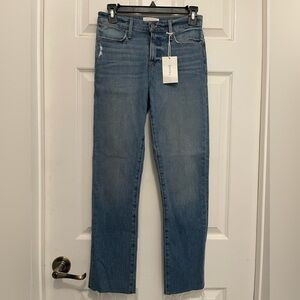 FRAME Le High Straight Raw Edge Jeans - Sz 25 - NWT